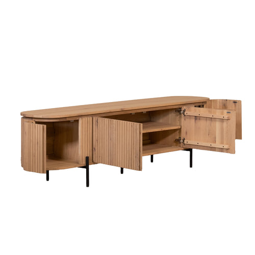 DÉJA Living Tv-Meubel Loise - Eikenhout/Metaal - Naturel - 200cm - vtwonen shop