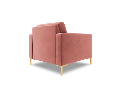 Cosmopolitan Design Fauteuil Bali flueel, roze - 96x87x75cm
