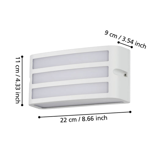 EGLO wandlamp buiten Camarda - e27 - 22 cm - wit