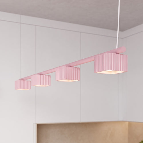 Sollux Lighting Kroonluchter RIFF 4 roze Gx53 - 122x10x208cm