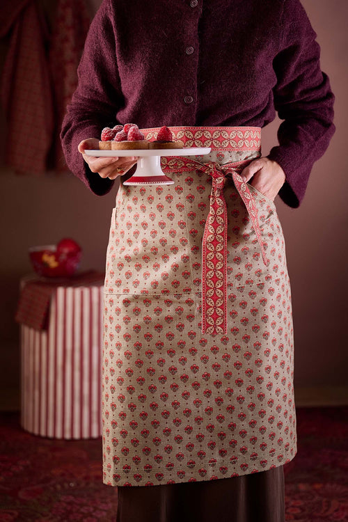 Pip Studio - Blooming Tales Dark Red - Halfschort - 60x100cm