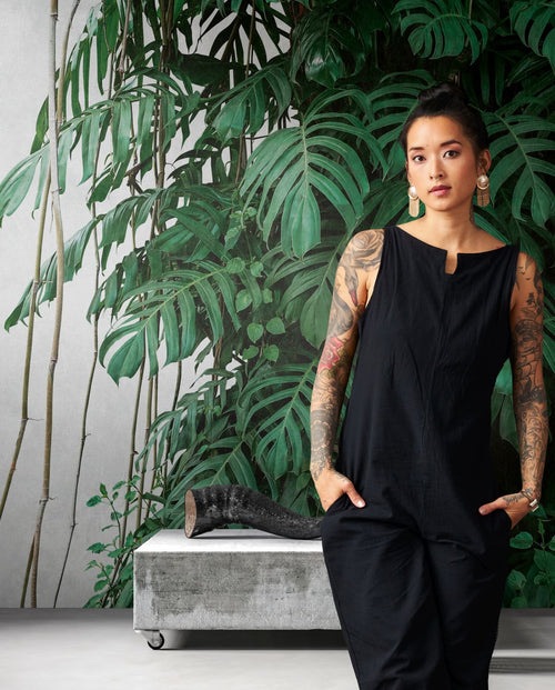 One Wall one Role fotobehang jungle-motief groen en grijs - 371 x 280 cm - AS-382411 - vtwonen shop