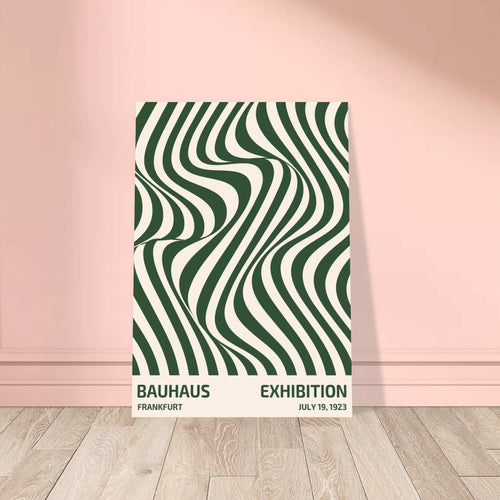 Artfulprints  Bauhaus - Exhibition Frankfurt green   poster 50x70 cm - vtwonen shop