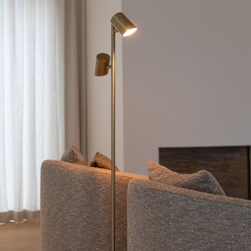 Atmooz vloerlamp Kisoro - antiek messing - Ø 33 x H 144 cm - G9