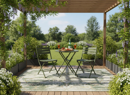 MaximaVida inklapbare ronde bistroset Max olijfgroen 70 cm- extra zware uitvoering - vtwonen shop