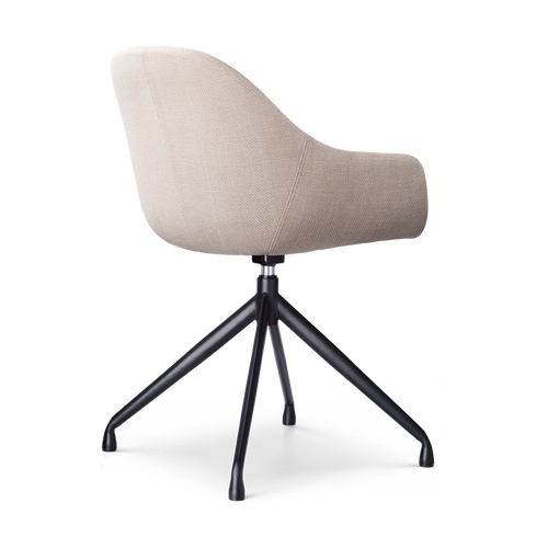 Nolon Nola-Mae Draaibare Eetkamerstoelen Beige - Zwart - 2x - vtwonen shop