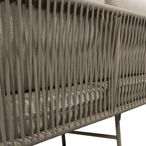 WOOOD  loungeset claunk - Metaal - Zand/Taupe - 69x180x180