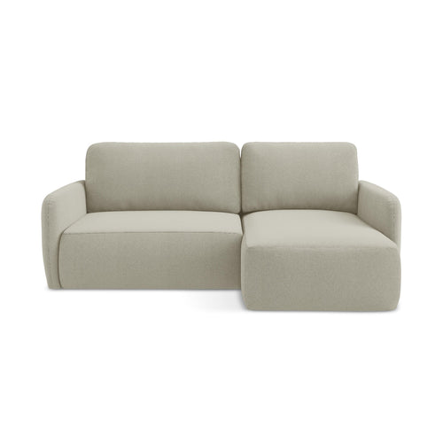 LaMiaSofa hoekbank rechts Corle - textuurstof - lichtbeige - 207x148x86