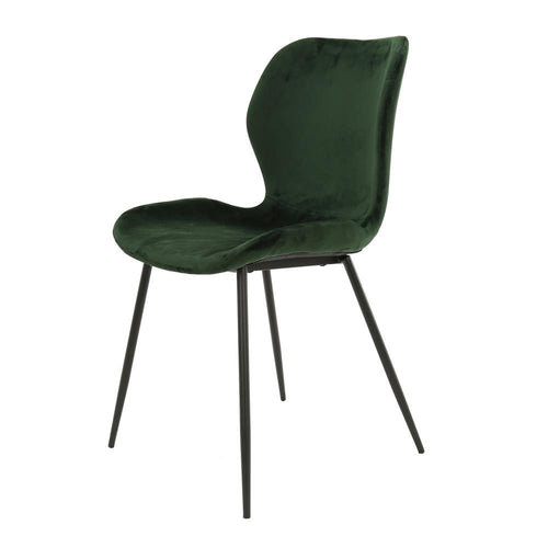 Giga Meubel Eetkamerstoel Velvet - Groen - Set van 4