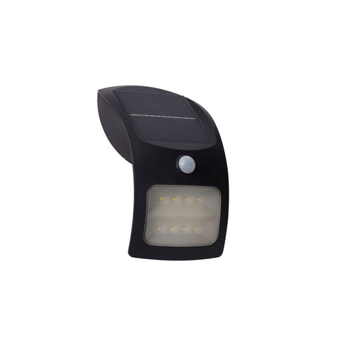Searchlight Solar Buitenwandlamp Zwart Metaal & Wit Polycarbonaat