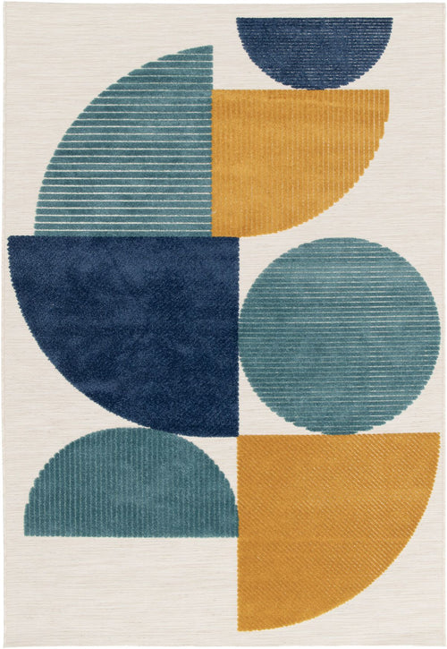 Garden Impressions Art deco karpet - 200x290 cm - blue - yellow - vtwonen shop