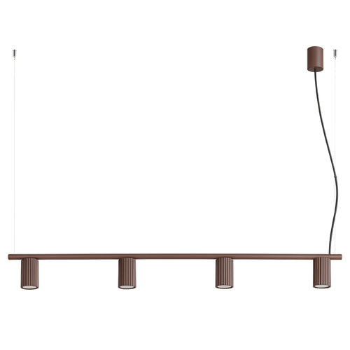 Sollux Lighting Kroonluchter KARBON 4 bruin - 122x6,5x212cm