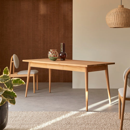 Tikamoon Jonàk - Massief teakhouten eettafel voor 6/8 personen. - Naturel - vtwonen shop