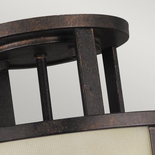 Elstead Fusion - 3-lichts semi-inbouw plafondlamp brons, E27