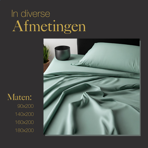 Ten Cate premium - hoeslaken - 140x200 - 100% katoen satijn - mint