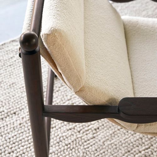 Tikamoon Fauteuil in mindi en ecru stof - Beige - vtwonen shop