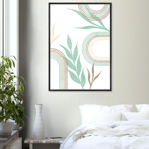 Artfulprints Poster Boho – Mint leaves   - A4 21x29.7 cm - Groen