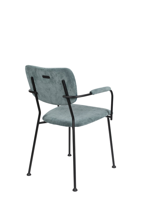 Zuiver Benson Eetkamerstoelen met armleuning Grijs Blauw - Set van 2 - vtwonen shop