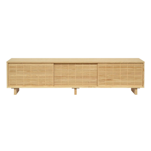 Naan Furniture TV meubel Mitjana - Natuurlijk grenen gelakt - 3 deuren - 180 cm - vtwonen shop