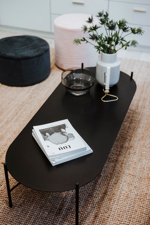 noo.ma TOGLAN Salontafel - Vulcano Black Steel