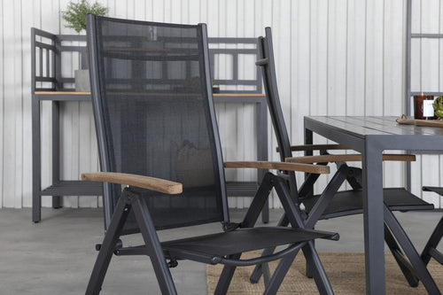 Rebellenclub Tuinstoel Castor - Set van 2 - ZwartÊ