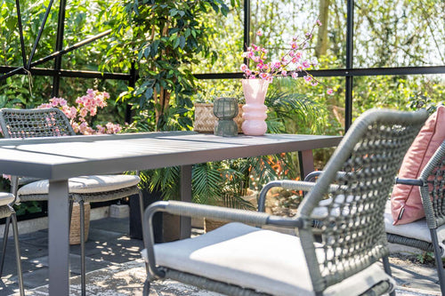 Garden Impressions Swifty tuinstoelen set van 4 – carbon black / rope grey