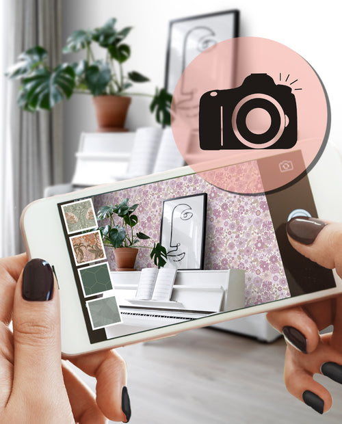 ESTAhome behang retro bloemen lila paars - 50 x 900 cm - 131248 - vtwonen shop