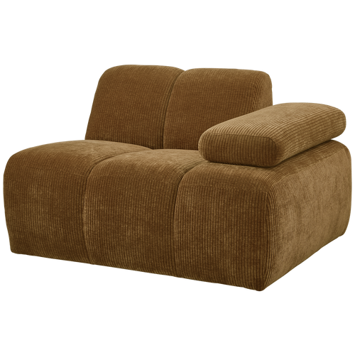 WOOOD 1-zits bank met arm rechts Mojo - Ribstof - Geel - 74x120x97 - vtwonen shop