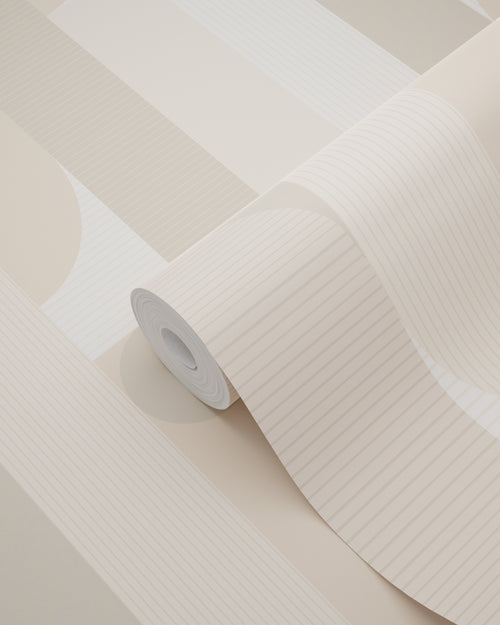 ESTAhome behang geometrische vormen beige - 50 x 900 cm - 131056 - vtwonen shop