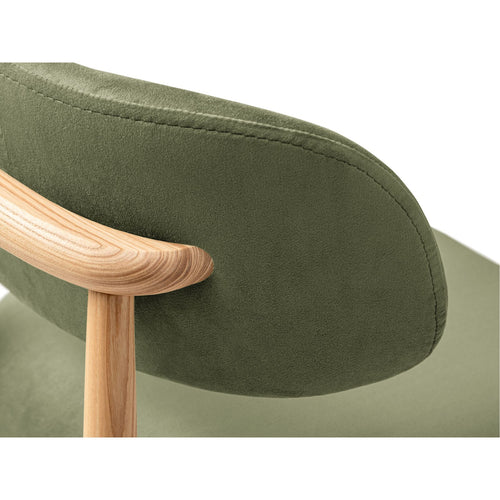 Set van 2 fluwelen stoelen Evan flueel groente - 51x49.5x77cm
