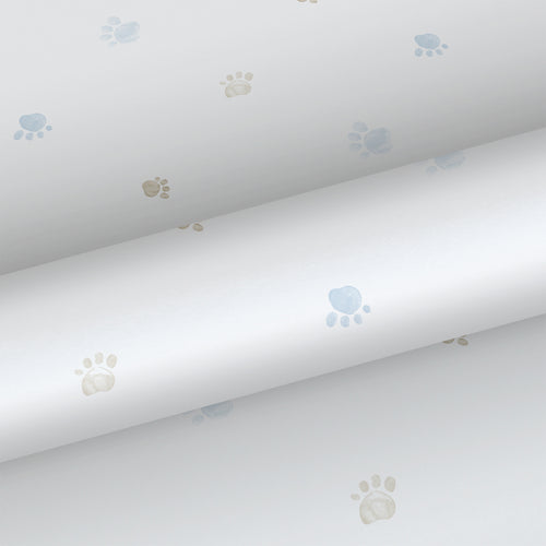 Sanders & Sanders behang pootafdrukken blauw en wit - 53 cm x 10 m - 640581