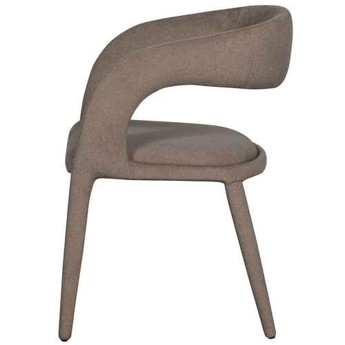 vtwonen eetkamerstoelen Arms - Polyester - Bruin - Set van 6