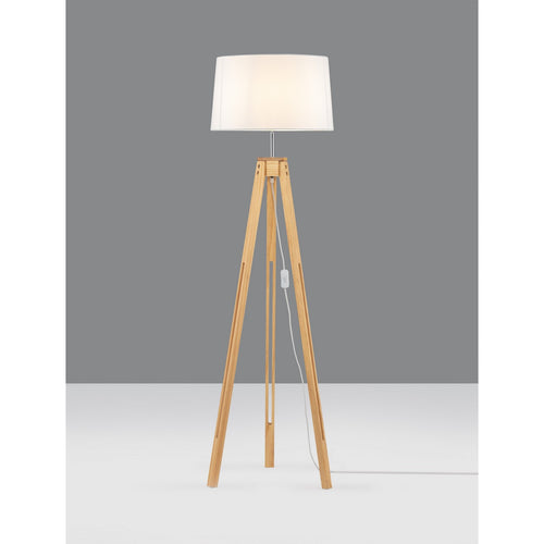 Nova Luce LE ROY Statief vloerlamp naturel wit E27 1x12W