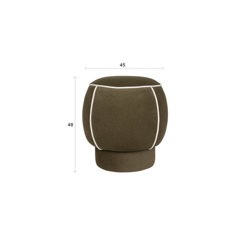 Housecraft Living Marina Poef Rond 45 cm Groen