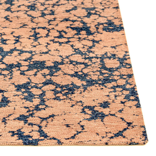 Lola&Moi vloerkleed Indian Blue - goud - 140x200cm
