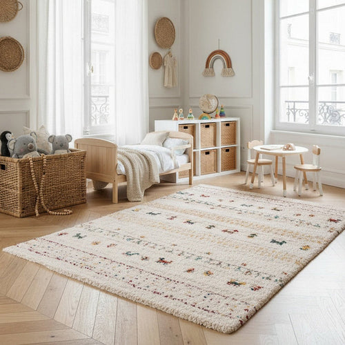 AFK Living vloerkleed Folklore - shaggy - beige - 120 x 170 cm