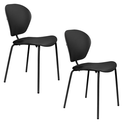 Zuiver The Ocean Chair Eetkamerstoelen Pirate Black - Set van 2 - vtwonen shop