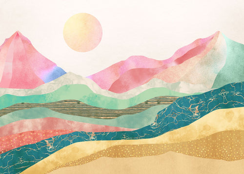 Komar fotobehang berglandschap multicolor - 350 x 250 cm - 611643 - vtwonen shop