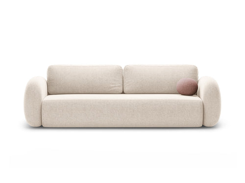 Cosmopolitan Design Slaapbank met opbergdoos Tonale 3-zits, chenille lichtbeige - 105x262x88cm