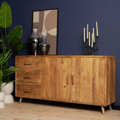 StarFurn Dressoir Omaha - Naturel Mangohout - 180x45x90cm