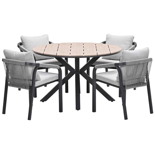 Garden Impressions tuinset Tarera - Tulli - taupe - Ø122x75 cm - 5-delig