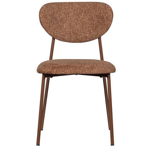 WOOOD eetkamerstoelen Valor - Polyester - Bruin - Set van 6 - vtwonen shop