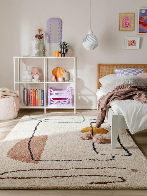 benuta shaggy vloerkleed Louise - veelkleurig - 200x290 cm