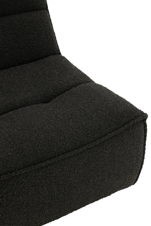 J-Line zetel Draaiend Vierkant - hout/textiel - zwart