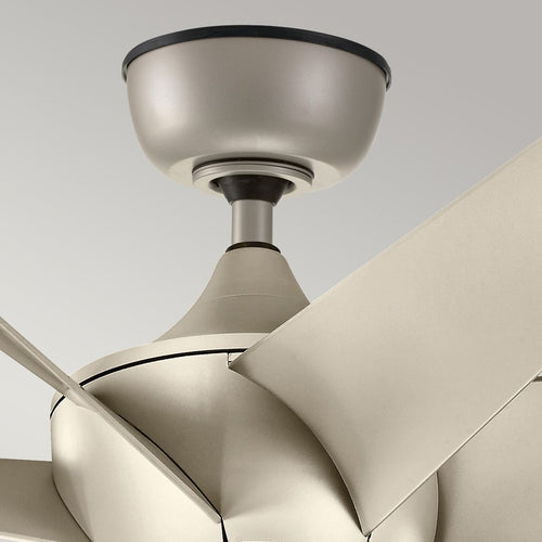 137 cm Deckenventilator mit 7 Flügeln, Antik-Satin-Silber, Fernbedienung