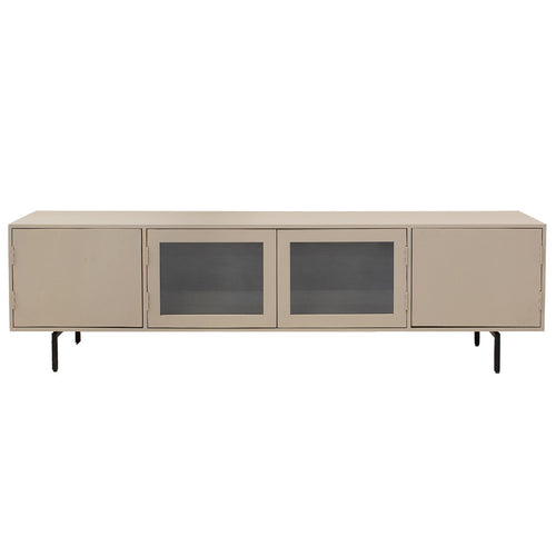 Giga Meubel Tv-Meubel Gita - Mangohout/Metaal/Glas - Taupe - 200cm