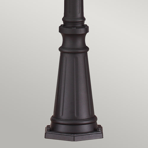 Elstead English Bridle - 3 Lichts Grote Buiten Lantaarnpaal Zwart IP44, E14