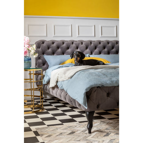 Kare Design Bed Desire - fluweel - grijs - 160x200cm - vtwonen shop