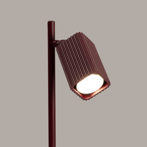 Sollux Lighting Tafellamp RAYO bordeaux - 14,5x14,5x43cm