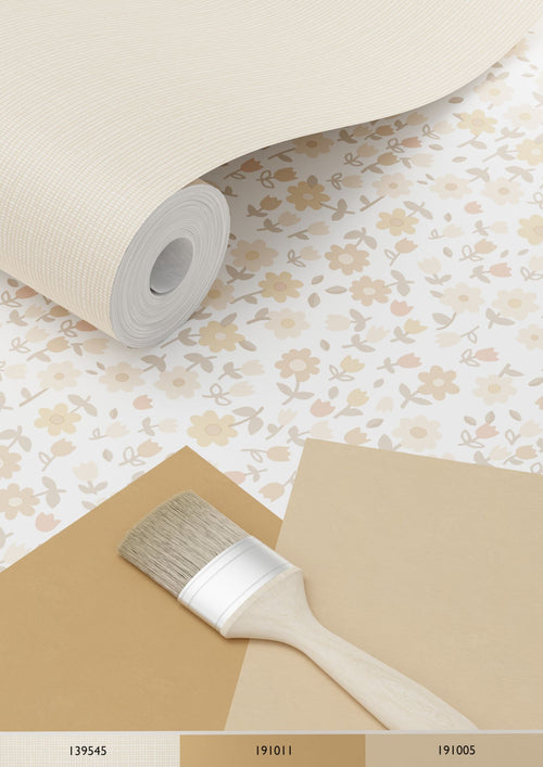 ESTAhome behang bloemetjes beige - 53 cm x 10.05 m - 139578